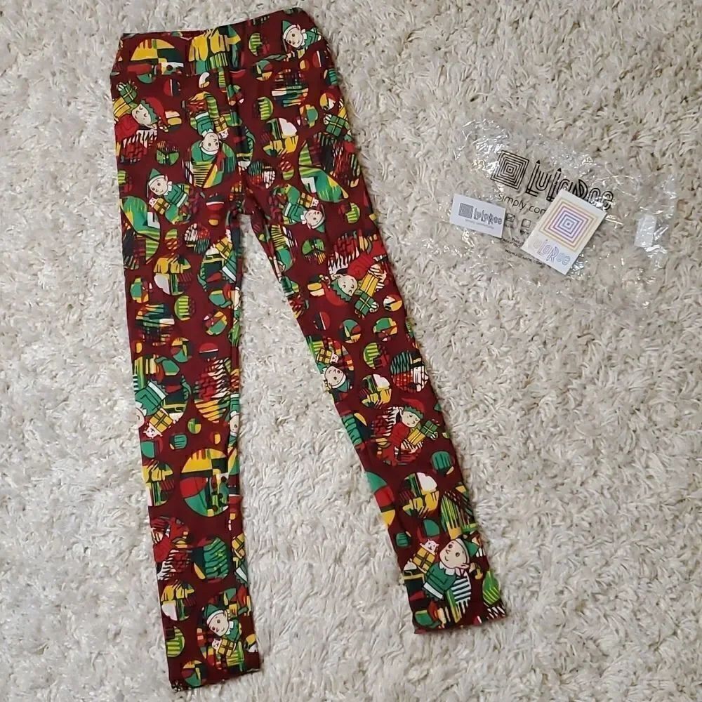 LULAROE Kids Christmas/Holiday Leggings - L/XL